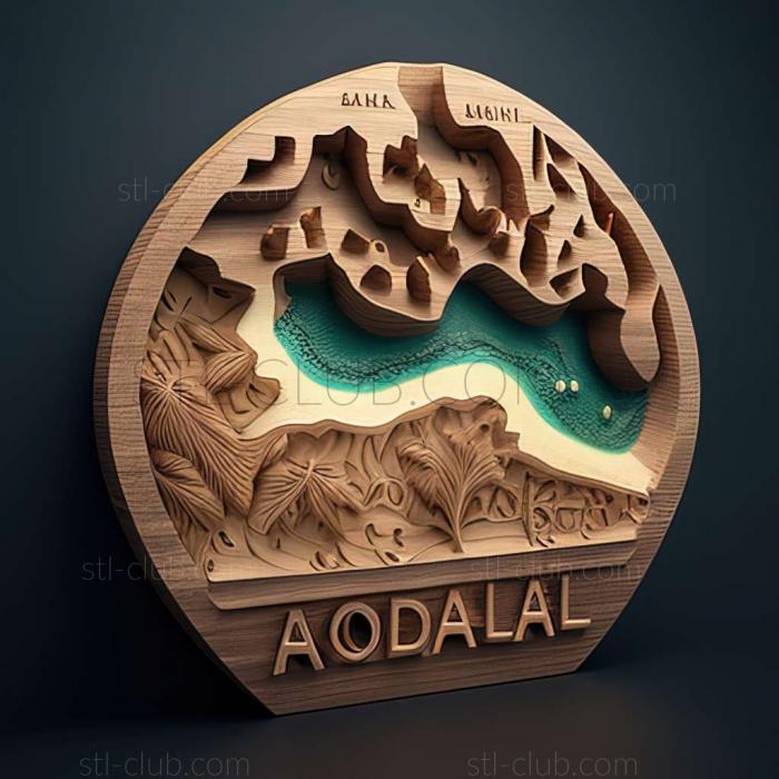 3D model Ungoofaaru   Raa Atoll in the Maldives (STL)